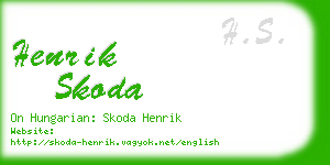 henrik skoda business card